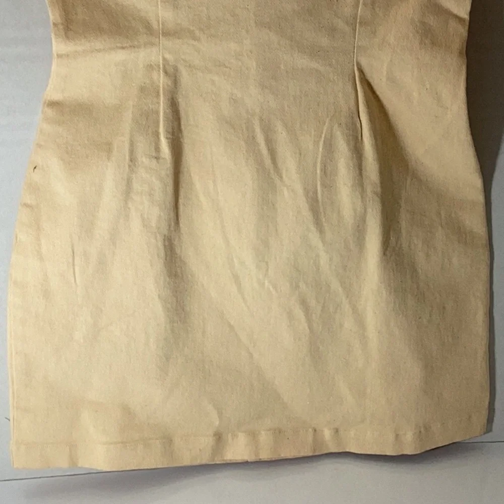 Avecles Filled Elegant Cream Dress